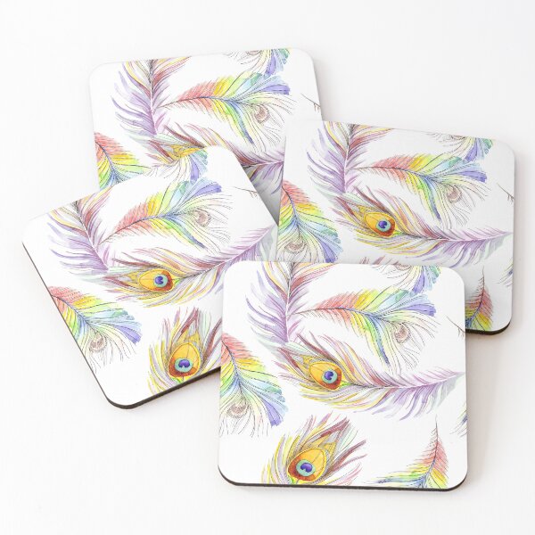 Item preview, Colorful Watercolor Peacock Feather Seamless Pattern, Peacock Feather Pattern, Peacock Feather Vector Pattern designed and sold by graphic-genie.