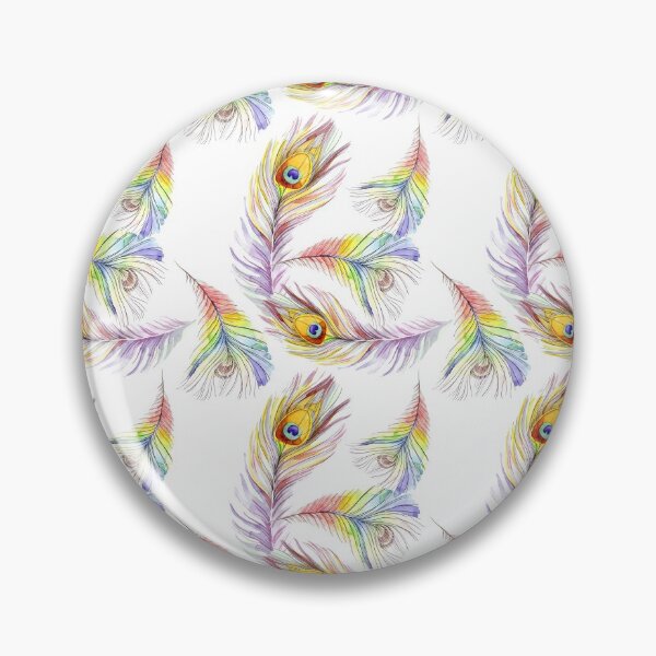 Item preview, Colorful Watercolor Peacock Feather Seamless Pattern, Peacock Feather Pattern, Peacock Feather Vector Pattern designed and sold by graphic-genie.