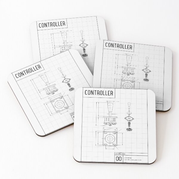 Item preview, Controller Blueprint l Gaming Blueprint l  Retro Gamer | Classic Gamer | Retro Gaming | Arcade Gaming | 16 Bit | 8 Bit | I love video games l Old School Gamer l Atar designed and sold by T1337.