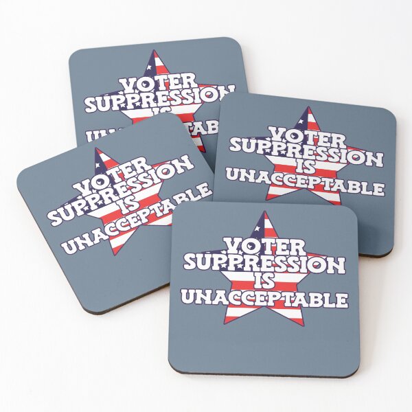 Item preview, Voter Suppression Is Unacceptable - Flag Star designed and sold by Chubuter.