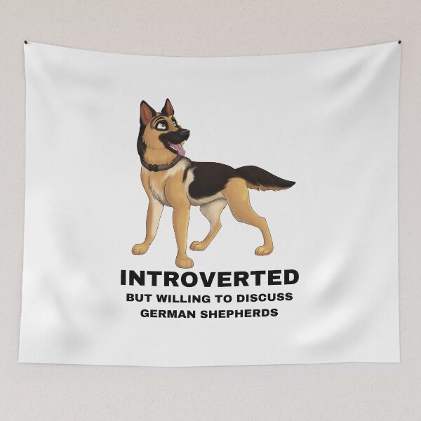 Item preview, Introverted But Willing To Discuss German Shepherds  designed and sold by caseysketches.