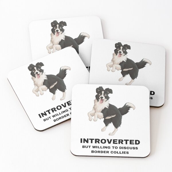 Aperçu de l'œuvre Introverti mais disposé à discuter des border collies créée et vendue par caseysketches.