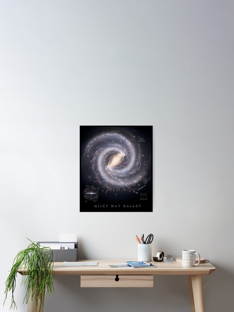 Thumbnail 1 of 3, Poster, **ENGLISH** Milky Way Galaxy Map HD (recommended) designed and sold by pablocbudassi.