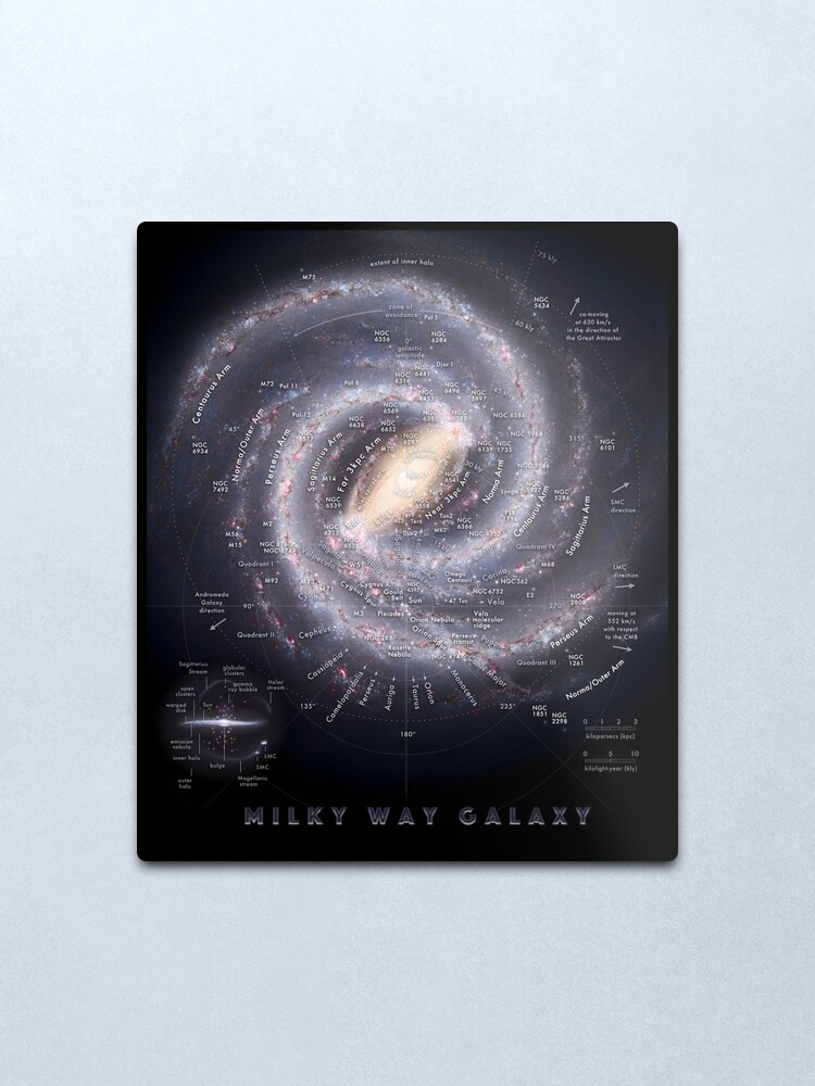 Alternate view of Milky Way Galaxy Map HD Metal Print