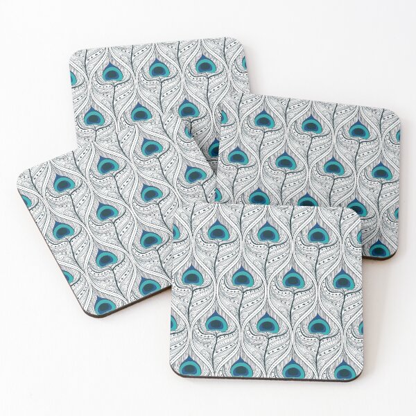 Item preview, Decorative Peacock Feather Seamless Pattern, Peacock Feather Pattern, Peacock Feather Vector Pattern designed and sold by graphic-genie.