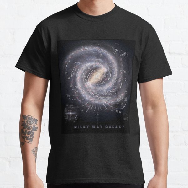 Milky Way Galaxy Map HD Classic T-Shirt