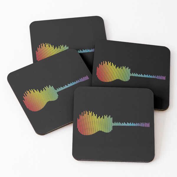Item preview, Acoustic Guitar Colorful Sound Waves designed and sold by nightsworthy.