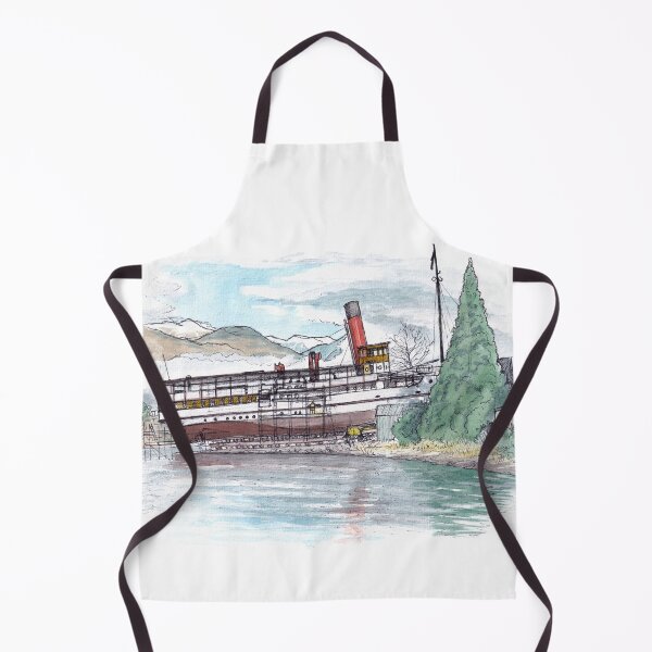 Item preview, TSS Earnslaw - Kelvin Beach Watercolour designed and sold by Tom Napper Design.