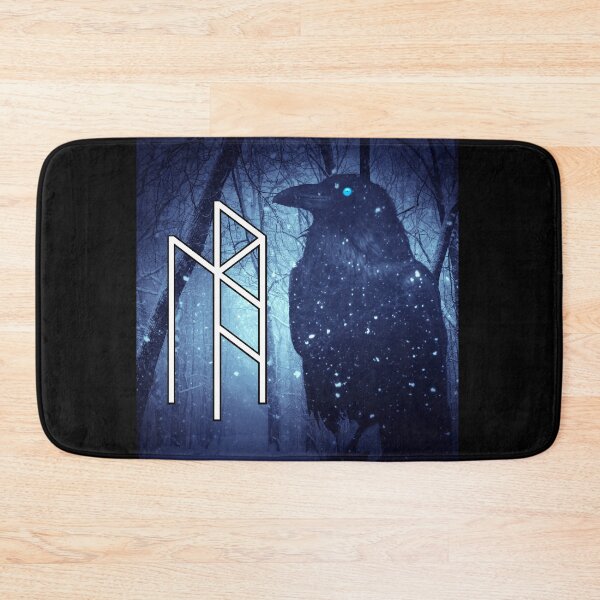 Item preview, Raven Rune - Jackdaw - Crow - Viking bird - Nordic runes designed and sold by MerchActually.