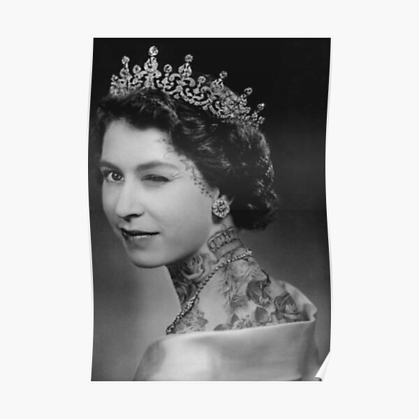United Kingdom Queen Elizabeth Art Poster Wall Picture Print 35x47'' 
