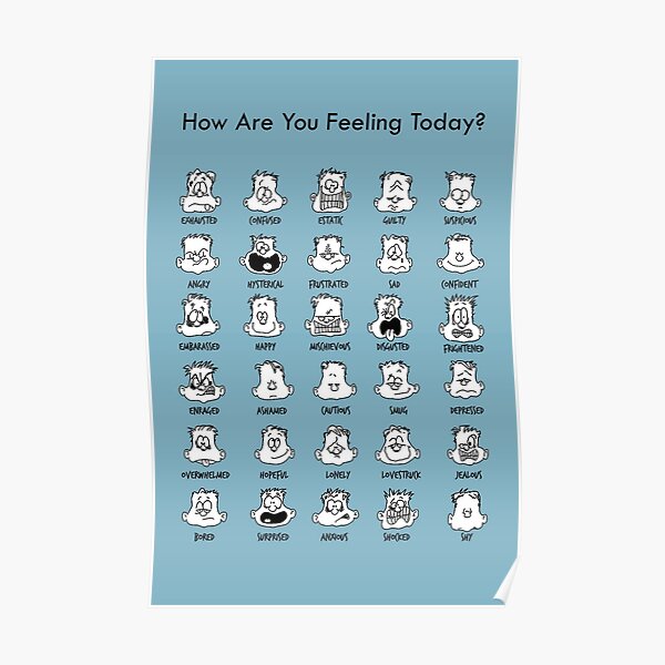 Ghost Mood Funny Pick How You Are Feeling Today T Shirt Poster By Tmot Redbubble