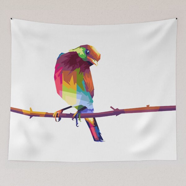 Item preview, Hermoso pájaro posado WPAP PopArt, artprint designed and sold by Rizky Dwi Aprianda.