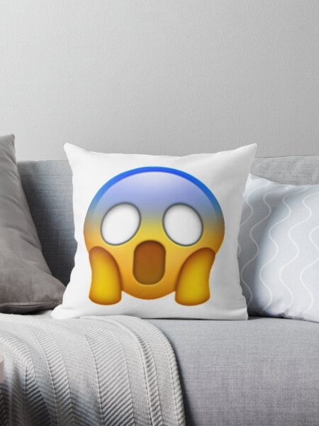 Fearful Face Emoji Pillow for Sale by Popular Gifts Redbubble