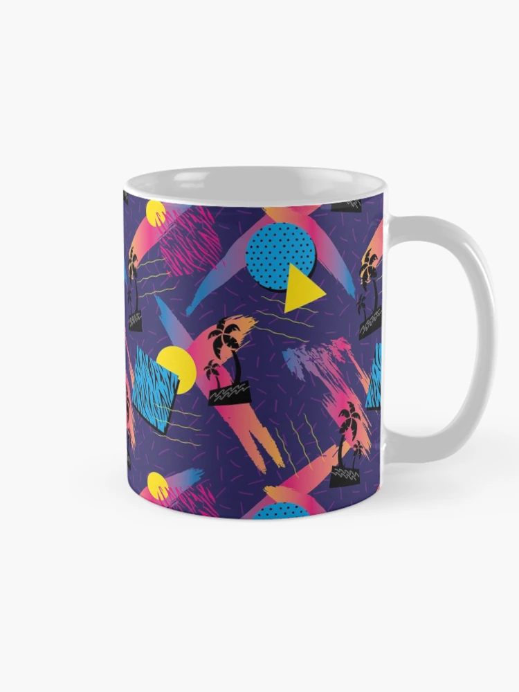 Thumbnail 3 of 6, Coffee Mug, Miami Retro Pattern designed and sold by PatternTale.