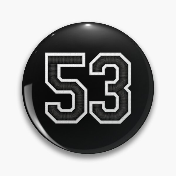 Item preview, 53 Black Jersey Sports Number fifty-three Football 53 designed and sold by elhefe.