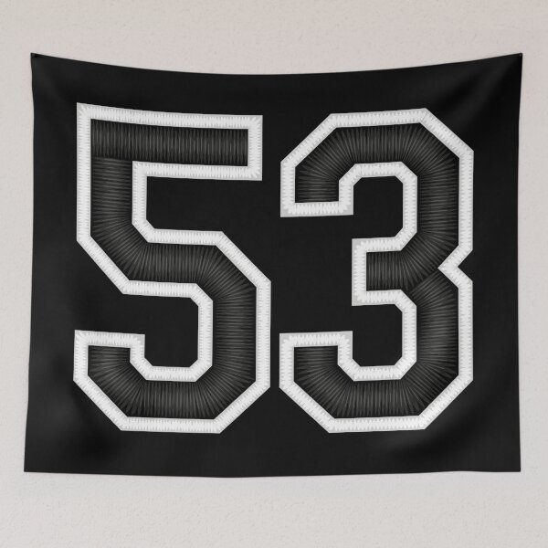 Item preview, 53 Black Jersey Sports Number fifty-three Football 53 designed and sold by elhefe.