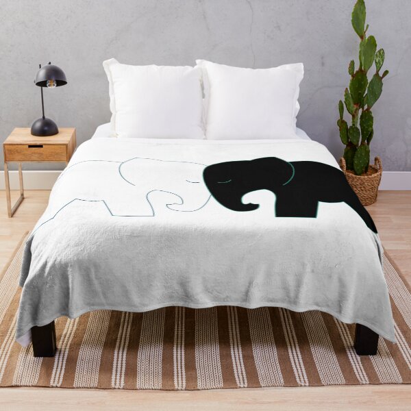 Item preview, Black and White Elephant Love designed and sold by nldesigns.