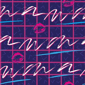Artwork thumbnail, Synthwave Retro Pattern by PatternTale