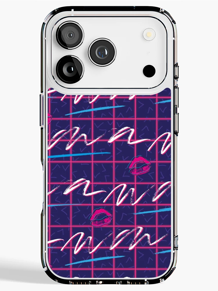 Thumbnail 1 of 5, iPhone Case, Synthwave Retro Pattern designed and sold by PatternTale.