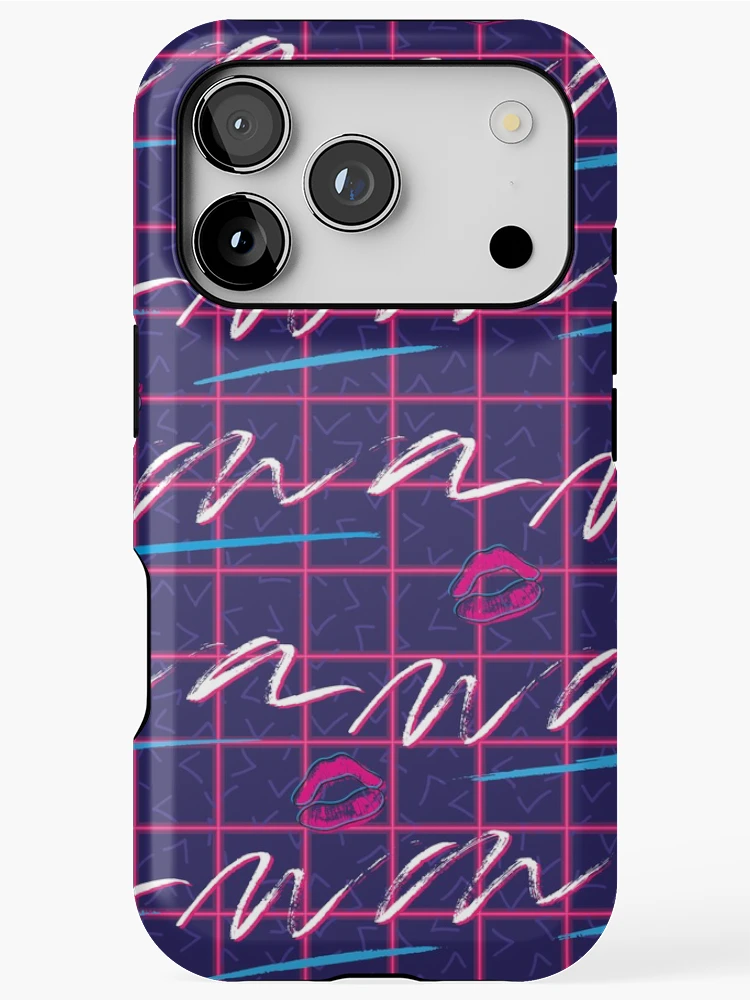 Thumbnail 1 of 4, iPhone Case, Synthwave Retro Pattern designed and sold by PatternTale.