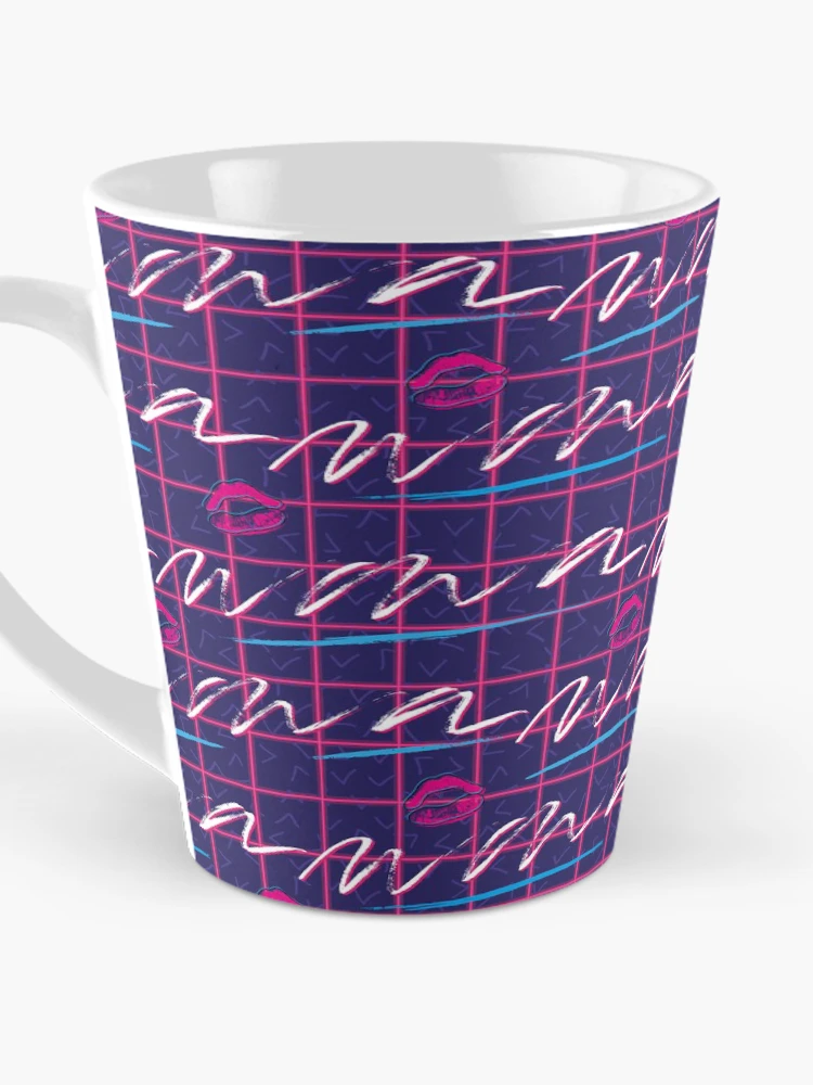 Thumbnail 3 of 4, Coffee Mug, Synthwave Retro Pattern designed and sold by PatternTale.