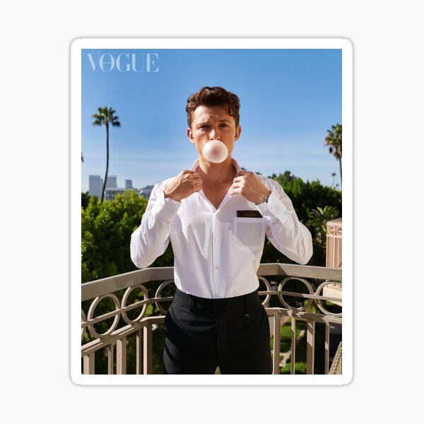 Blowing gum tom holland Sticker
