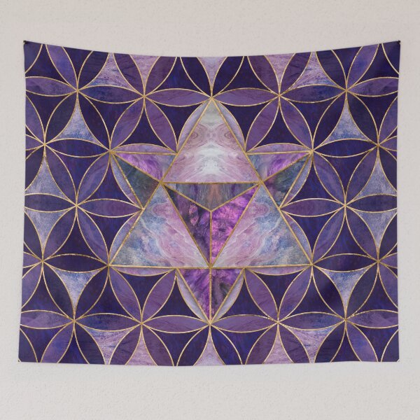 Item preview, Merkabah on Flower of life pattern designed and sold by k9printart.