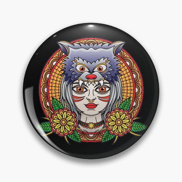 Item preview, girl wolf flash tattoo designed and sold by Mitchell  Pilpel.