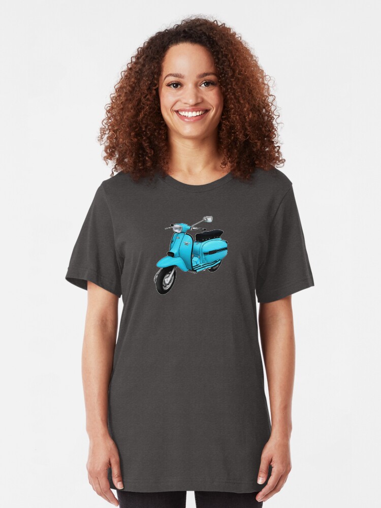 Alternate view of Scooter T-shirts Art: DL 125 Scooter Design Slim Fit T-Shirt