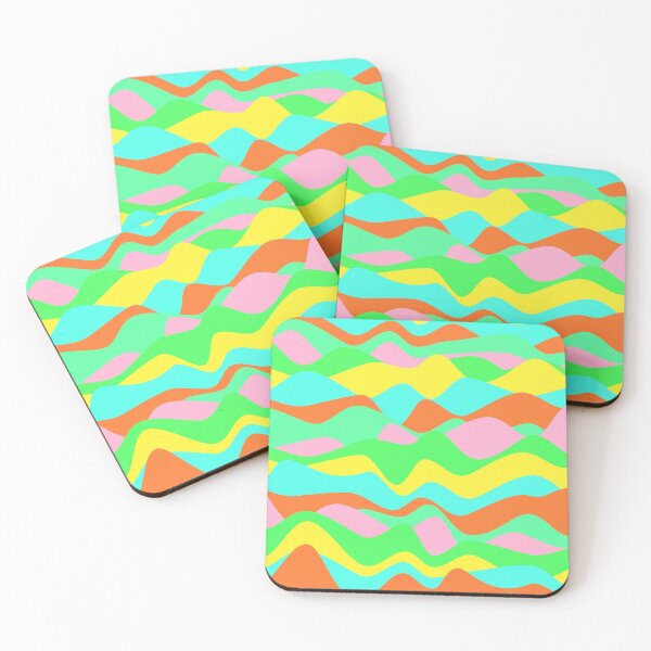 Item preview, Neon colors abstract waves shapes patterns designed and sold by Khushi Graphics.