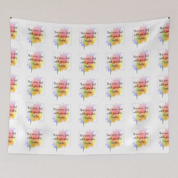 Item preview, You never fail until you stop trying. designed and sold by VLTees.