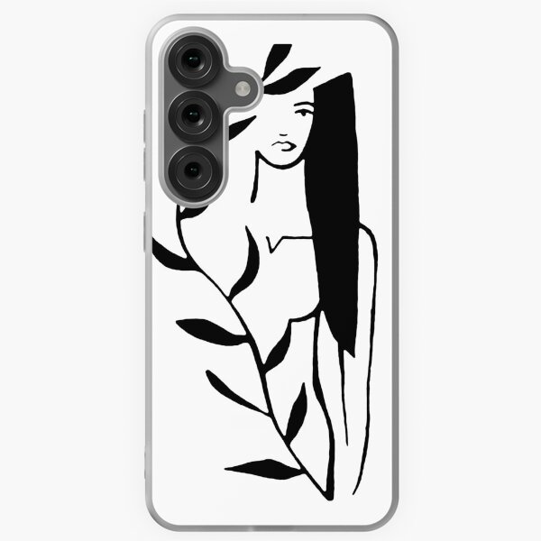 Item preview, Pretty woman, line art with plant designed and sold by VanessaKeen.