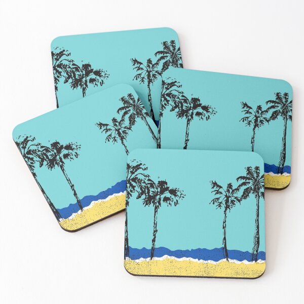Item preview, Palm tree seaside beach  designed and sold by SunnyGreenShop.