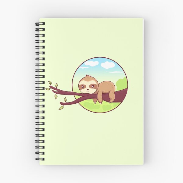 Item preview, Kawaii cute Sleepy sloth on a tree designed and sold by Shalu  Elysian.