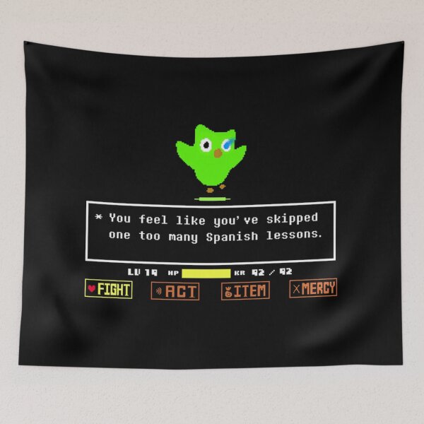 Item preview, Undertale Video Game Duolingovania designed and sold by ZacharyDennis9.