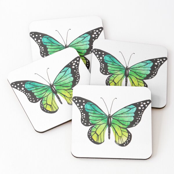 Item preview, bluish green Butterfly designed and sold by supervibesonly.