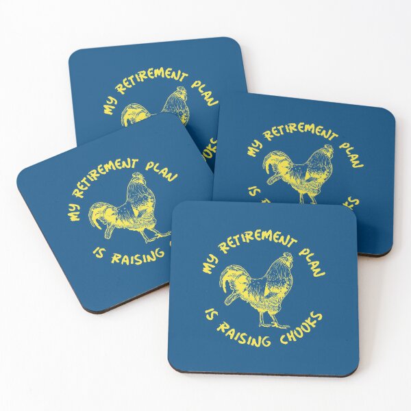 Item preview, My Retirement Plan Is Raising Chooks -funny chicken design in yellow text designed and sold by katiekendall.