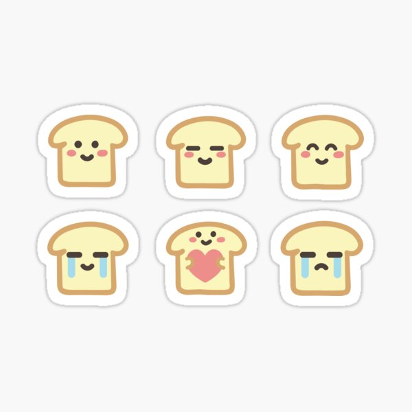 "Cute Bread Emojis (Bread Bakery)" Sticker for Sale by SerenaNg Redbubble