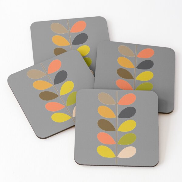 abstract colorful stem- orla kiely design Coasters (Set of 4)