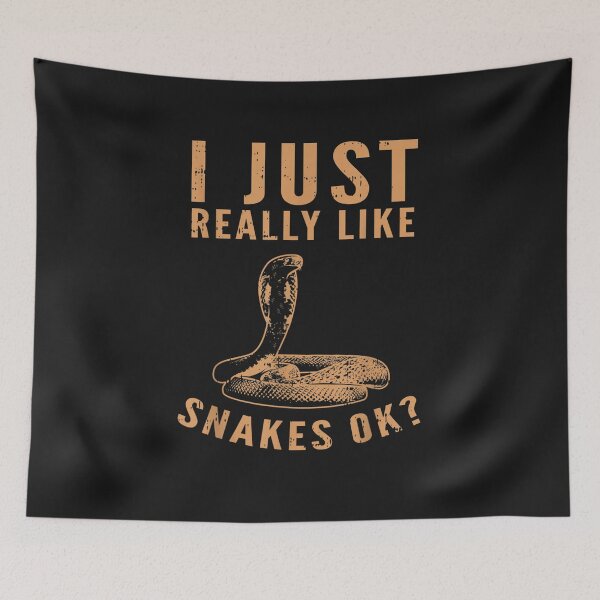 Item preview, I Just Really Like Snakes Ok Black Fun-ny Cobra designed and sold by TommyMorrison.