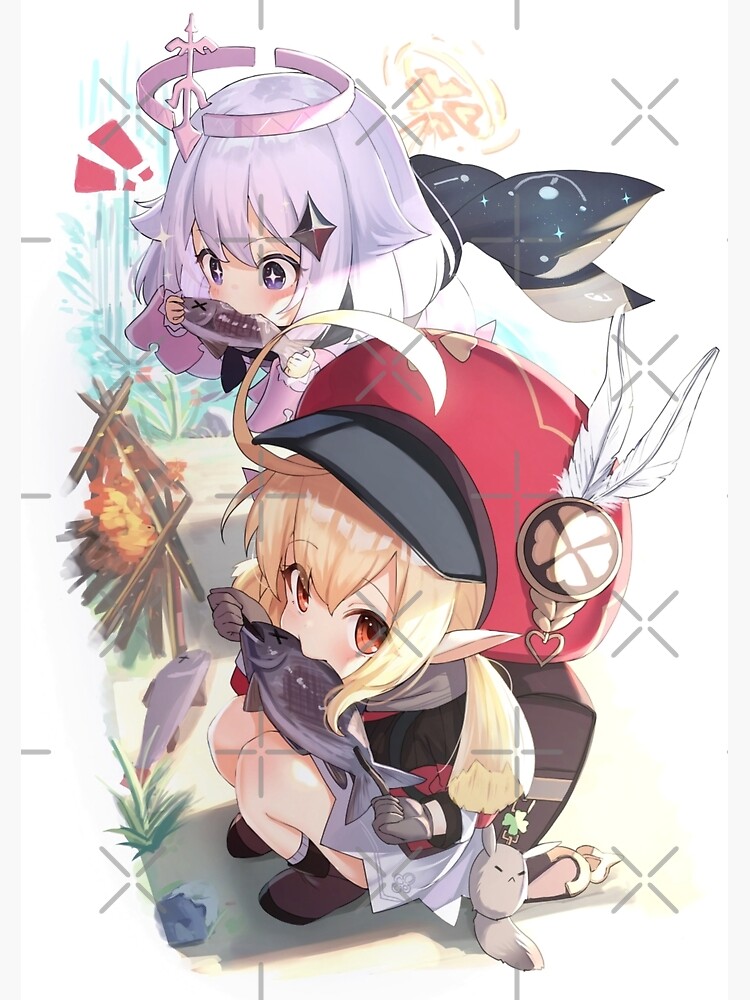 "Klee and Paimon Genshin Impact" Poster by Yoonjihoo0294 Redbubble