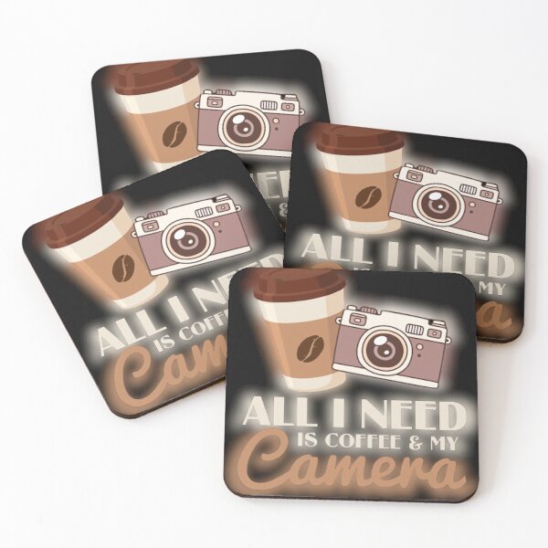 Item preview, All I need is coffee and my Camera (Glowing Effect)  designed and sold by zrvby.