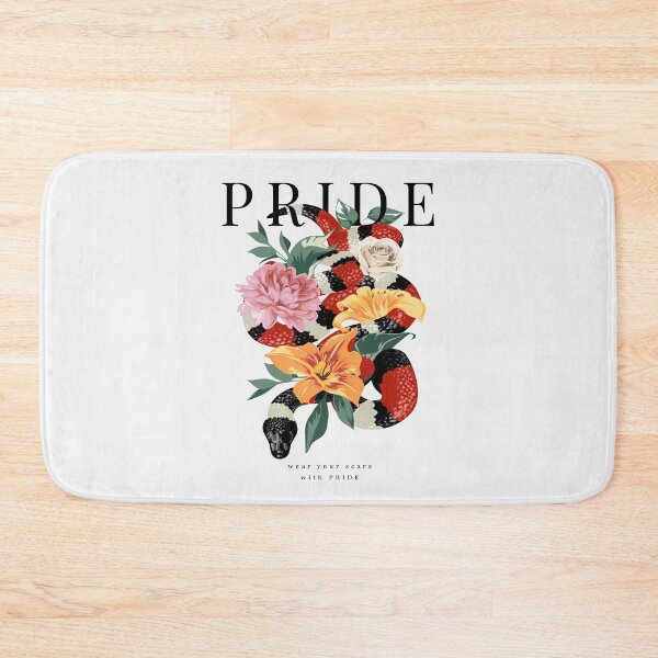 Item preview, Pride Slogan with King Snake Wrapping Around Colorful Flowers Illustration designed and sold by Peekonet.