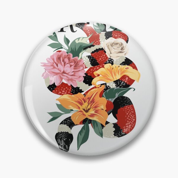Item preview, Pride Slogan with King Snake Wrapping Around Colorful Flowers Illustration designed and sold by Peekonet.