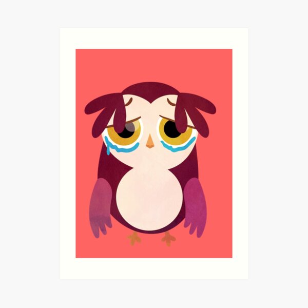 Sad Owl Art Prints Redbubble