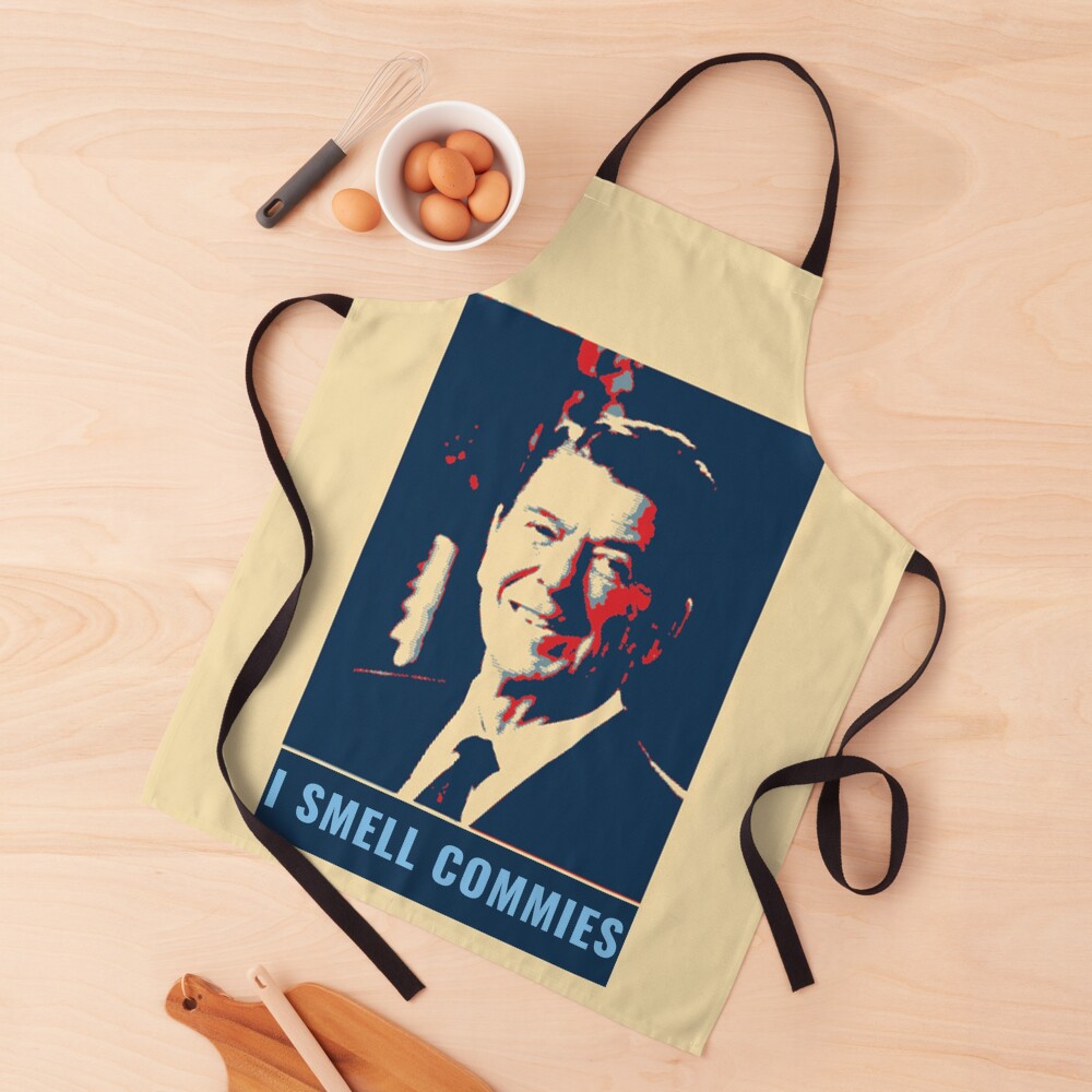 Funny Ronald Raegan I smell commies Apron