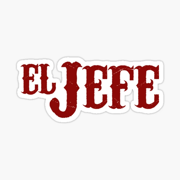 SOY EL JEFE DE JEFES STICKER DECAL CALCOMANIA DE VINILO NEGRO 9"