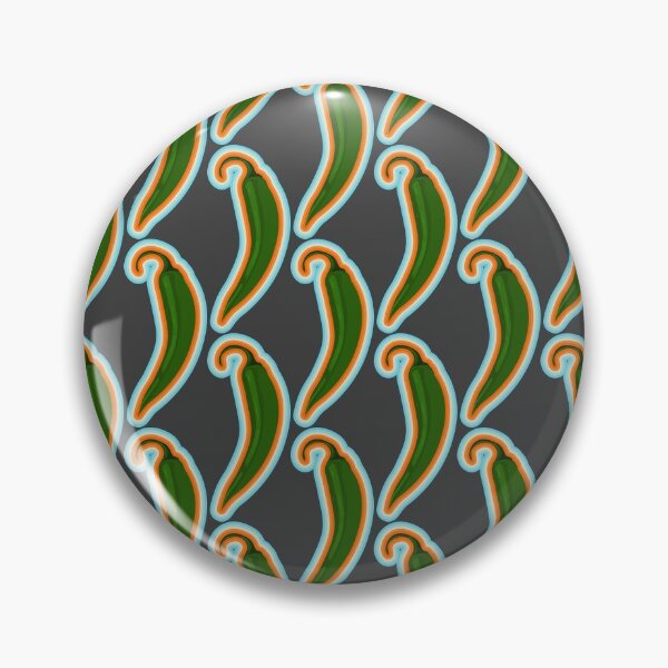 Item preview, Green Chili Pepper with colorful border designed and sold by BRU Design.