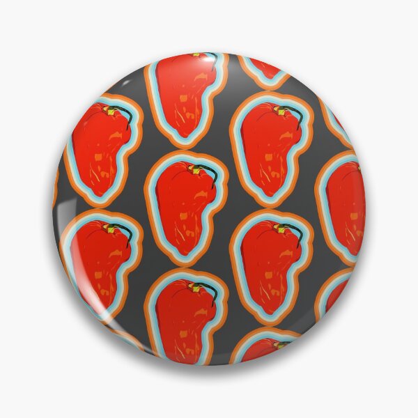 Item preview, Red Habanero Chili with colorful border designed and sold by BRU Design.