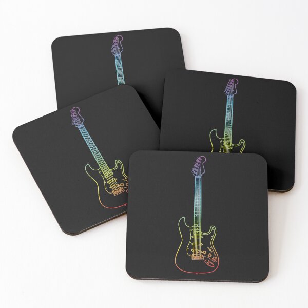 Item preview, S-Style Electric Guitar Colorful Outline designed and sold by nightsworthy.